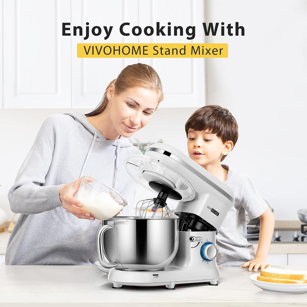 VIVOHOME 21 Qt Air Fryer Toaster Oven Combo, 8-in-1 Convection Oven Countertop with Rotisserie and Dehydrator with VIVOHOME Stand Mixer, 660W 10 Speed 6 Quart Tilt-Head Kitchen Electric Food Mixer