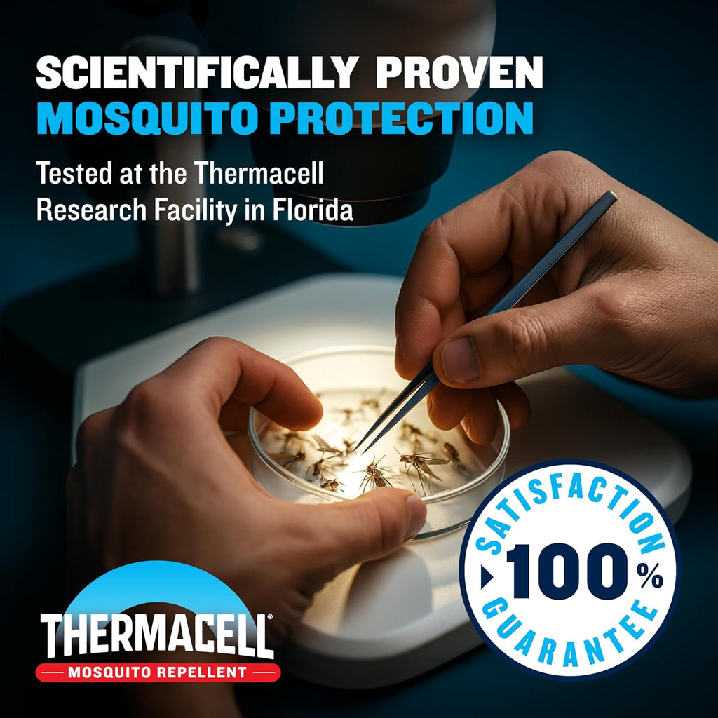 Thermacell Rechargeable Mosquito Repeller Refills; Advanced Repellent Formula Provides 20 Foot Protection Zone; Compatible with Thermacell E-Series & Radius Only; No DEET, Spray or Flame