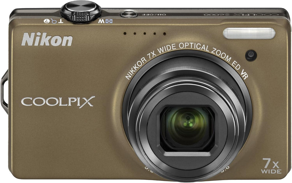 Nikon Coolpix S6000 14 MP Digital Camera with 7x Optical Vibration Reduction (VR) Zoom and 2.7-Inch LCD (Bronze)