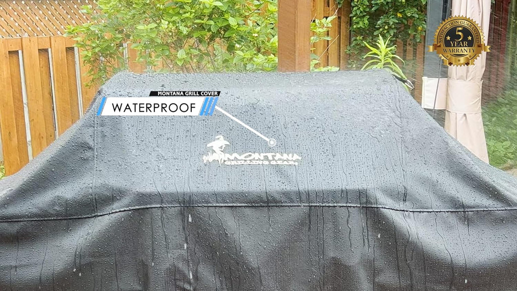 Montana Premium Gas Grill Cover Innerflow Ventilation Technology, Heavy Duty, UV, Cold Crack Resistant Waterproof, 5 Years Warranty, 90-Inch, Black Available in: 52' 56' 62' 68' 74' 80' 90'