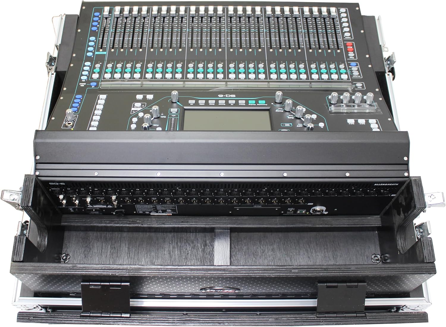 ProX XS-AHSQ6DHW ATA Digital Audio Mixer Flight Case for Allen & Heath SQ6 Console with Doghouse compartment and Caster wheels