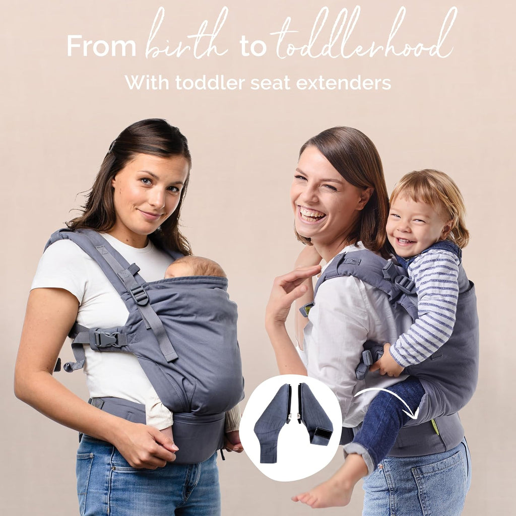 Boba X Baby Carrier - Newborn to Toddler Adjustable, 2-in-1 Convertible Front and Backpack Carrier 7 to 45 lbs, Ergonomic Baby Carrier with Crossable Straps (Yucca)