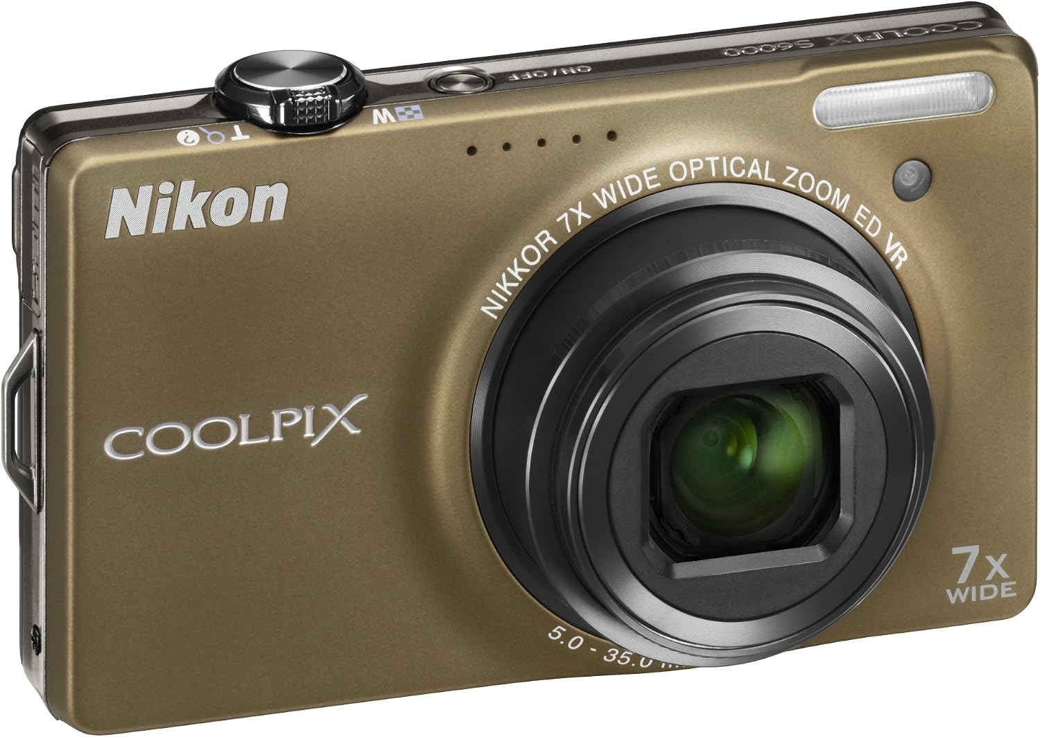 Nikon Coolpix S6000 14 MP Digital Camera with 7x Optical Vibration Reduction (VR) Zoom and 2.7-Inch LCD (Bronze)