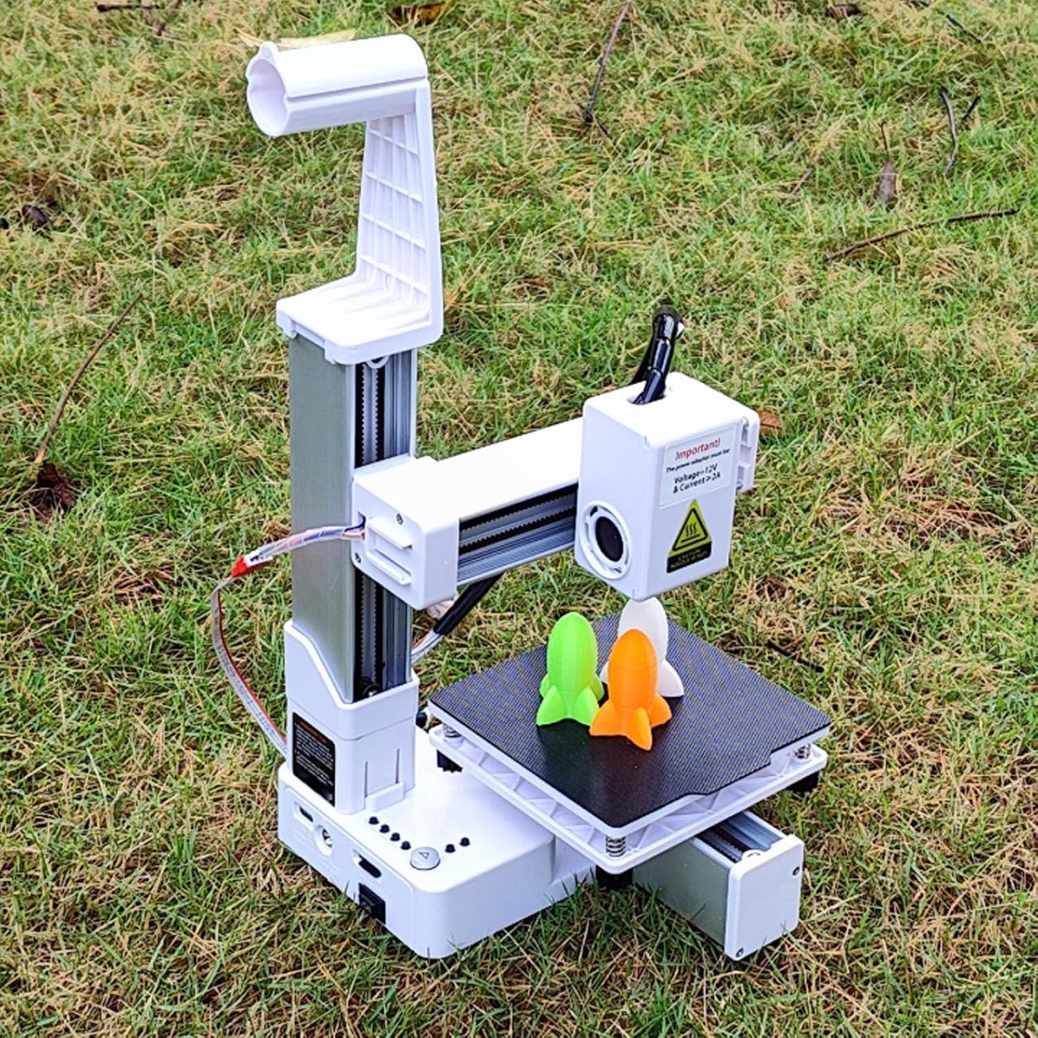 Gonetre Mini 3D Printer Portable High Accuracy Speed High Frequency Easy Assembly 3D Printing Machine for Beginners Kids Adults Compact Design 100x100x100mm Print Size (US Plug)
