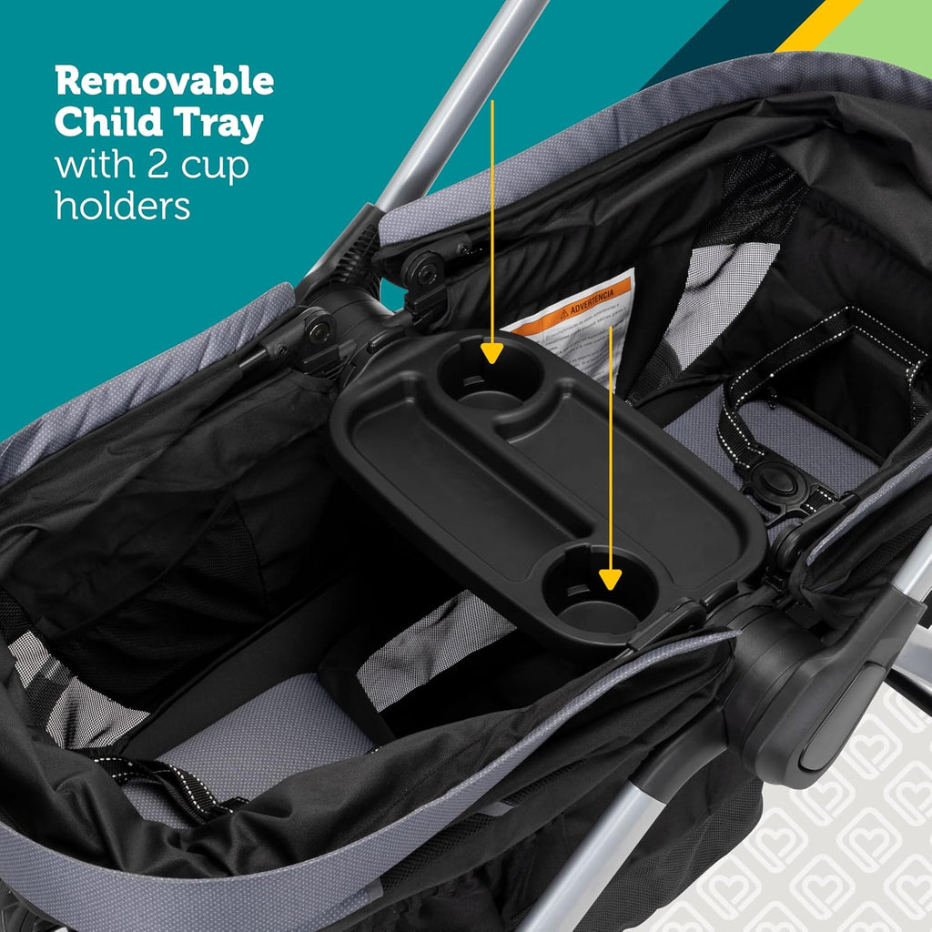 Safety 1st Summit Wagon Stroller for 2 Kids with Removable Tray in High Street