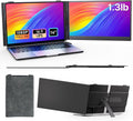 Laptop Screen Extender - Ultra-Thin 1.3lbs 14' FHD IPS Dual Portable Monitor Extension for Laptop, Attachment Plug & Play for 13-17' Laptops, Second Extra Travel Display for Windows/Mac/Android
