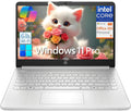 HP 14' Student Business Laptop Computer, Intel N150 CPU, 16GB DDR4 RAM, 128GB UFS, WiFi 6, BT 5.4, Win11 Pro S, Natural Silver