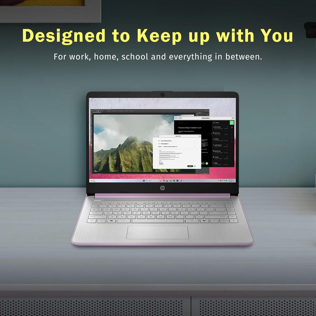 HP Stream 14' HD Laptop, Intel Processor N150, 4GB RAM, 128GB UFS, Intel Graphics, Webcam, Bluetooth, Windows 11s, Purple (Renewed)