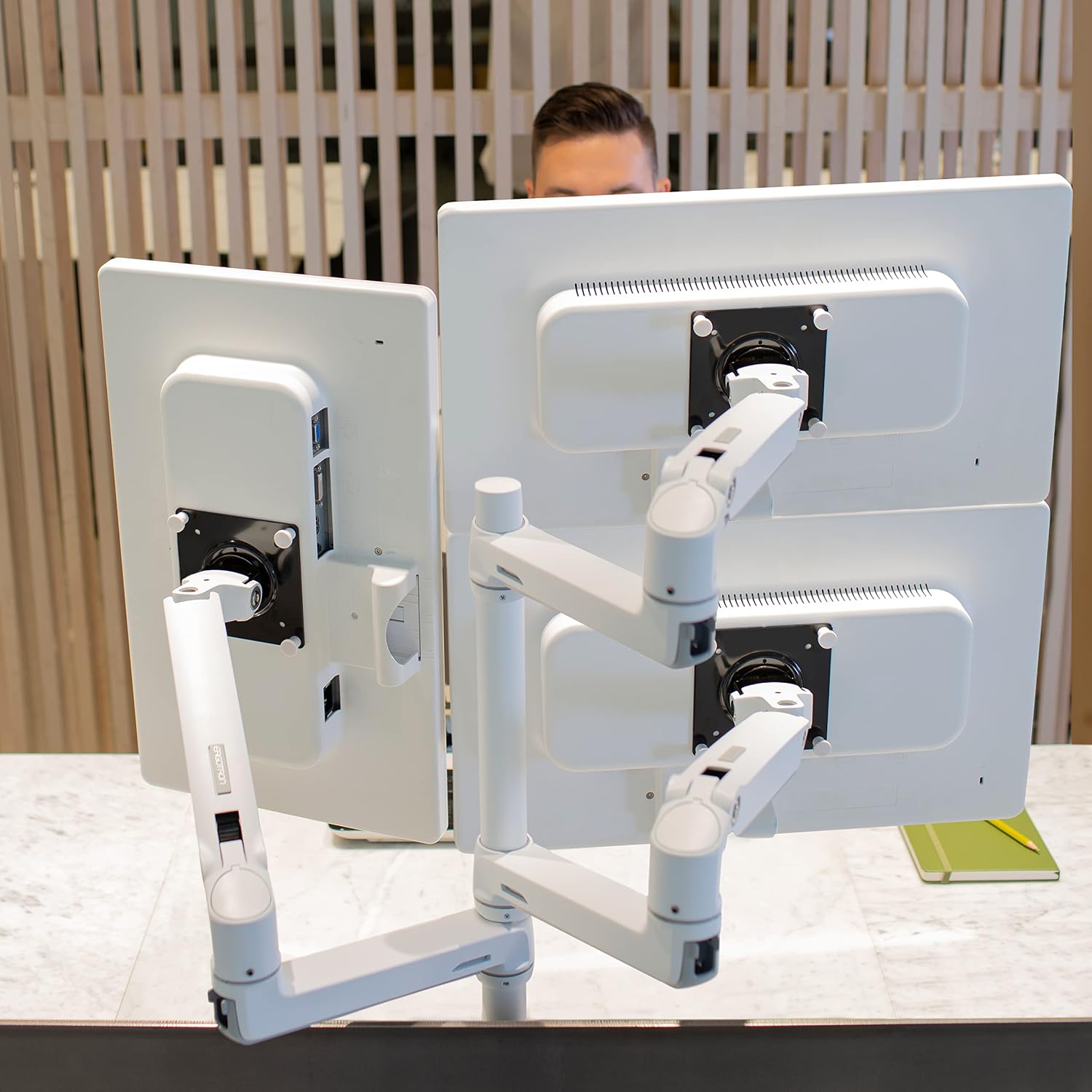 Ergotron � LX Monitor Arm, Extension, and Collar Kit � Add-on for LX Tall Pole Monitor Arms � White