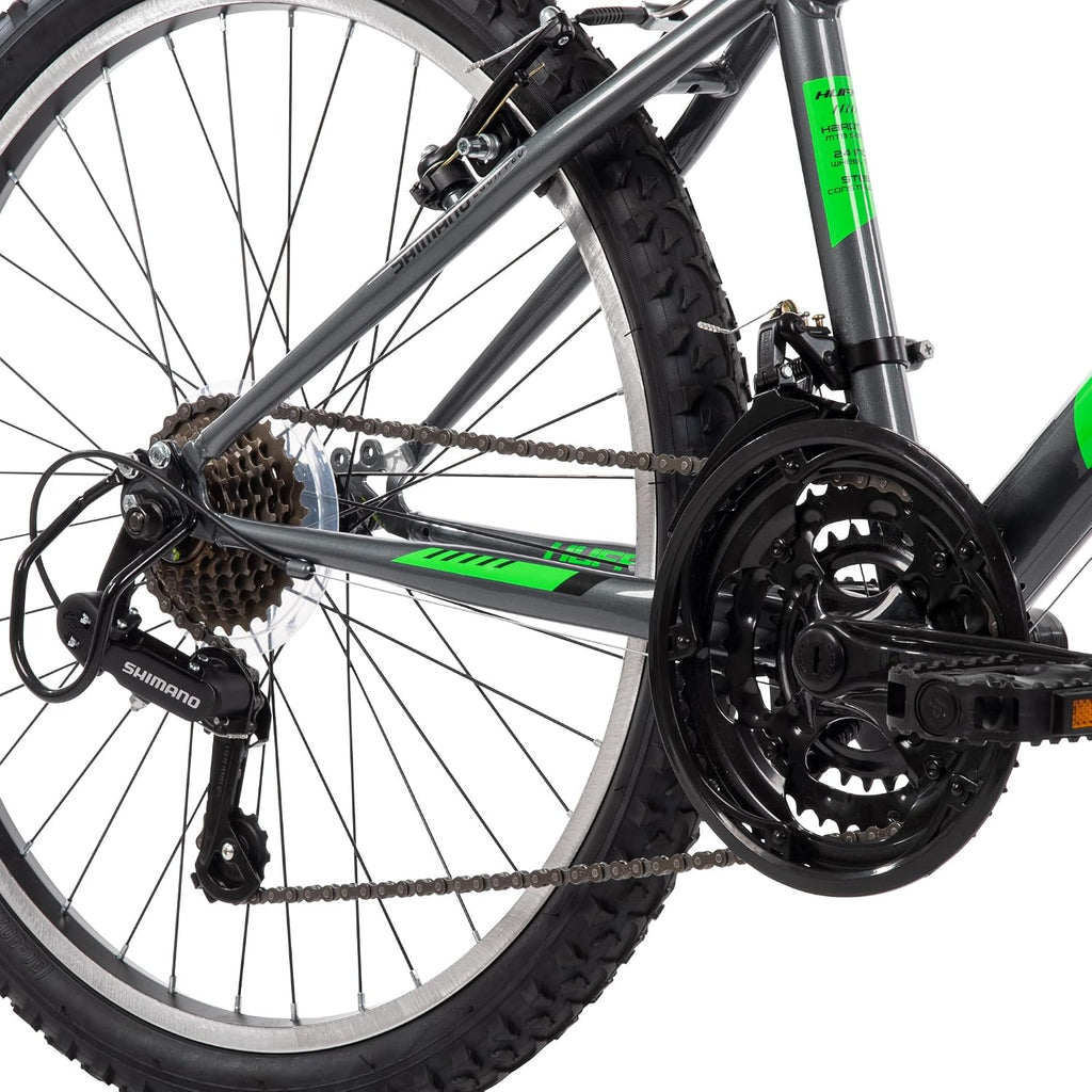 Huffy Stone Mountain Bike for Men and Women, 20'/24'/26', 6-Speed (20') or 21-Speed, Front or Dual Suspension (Varies), Multiple Colors, Adjustable Saddle, Shimano Equipped, All-Terrain Tires