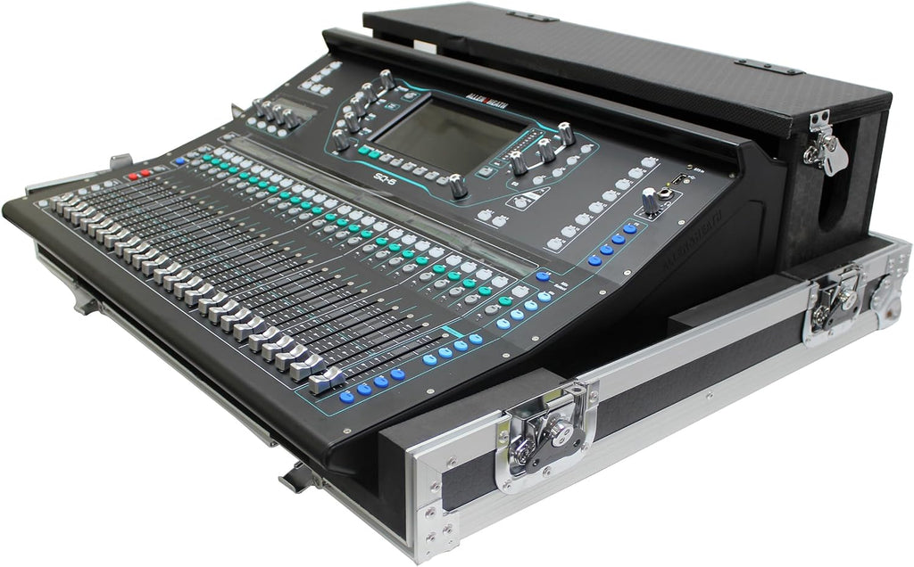 ProX XS-AHSQ6DHW ATA Digital Audio Mixer Flight Case for Allen & Heath SQ6 Console with Doghouse compartment and Caster wheels
