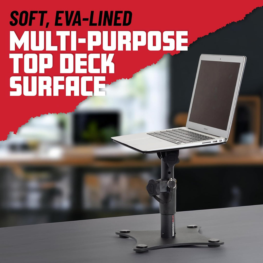 Gator Frameworks Desktop Studio Monitor and Speaker Stands with EVA Foam Padded Surface, Angle Adjustable from 0° to 15° – Set of 2 (GFWSPKSTMNDSK)