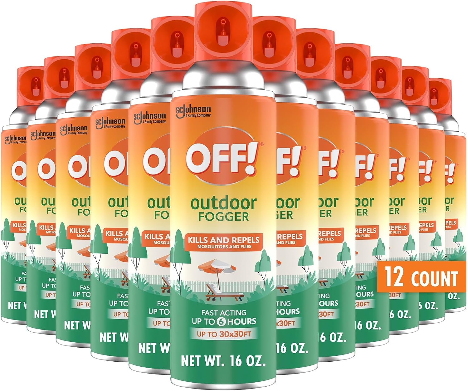 OFF! Backyard Yard and Deck Spray Outdoor Insect Control for Patios Lawns and Outdoor Areas 16 ounce (Pack of 12)
