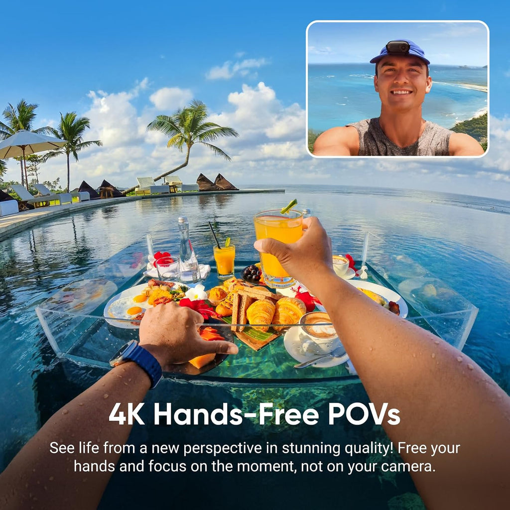 Insta360 GO 3S Cycling Multiview Bundle - 128 GB Black 4K Tiny Portable Vlogging Camera, Hands-Free POVs, Mount Anywhere, Stabilization, 140 Min Battery Life, 10m Waterproof, Pet POV, Black