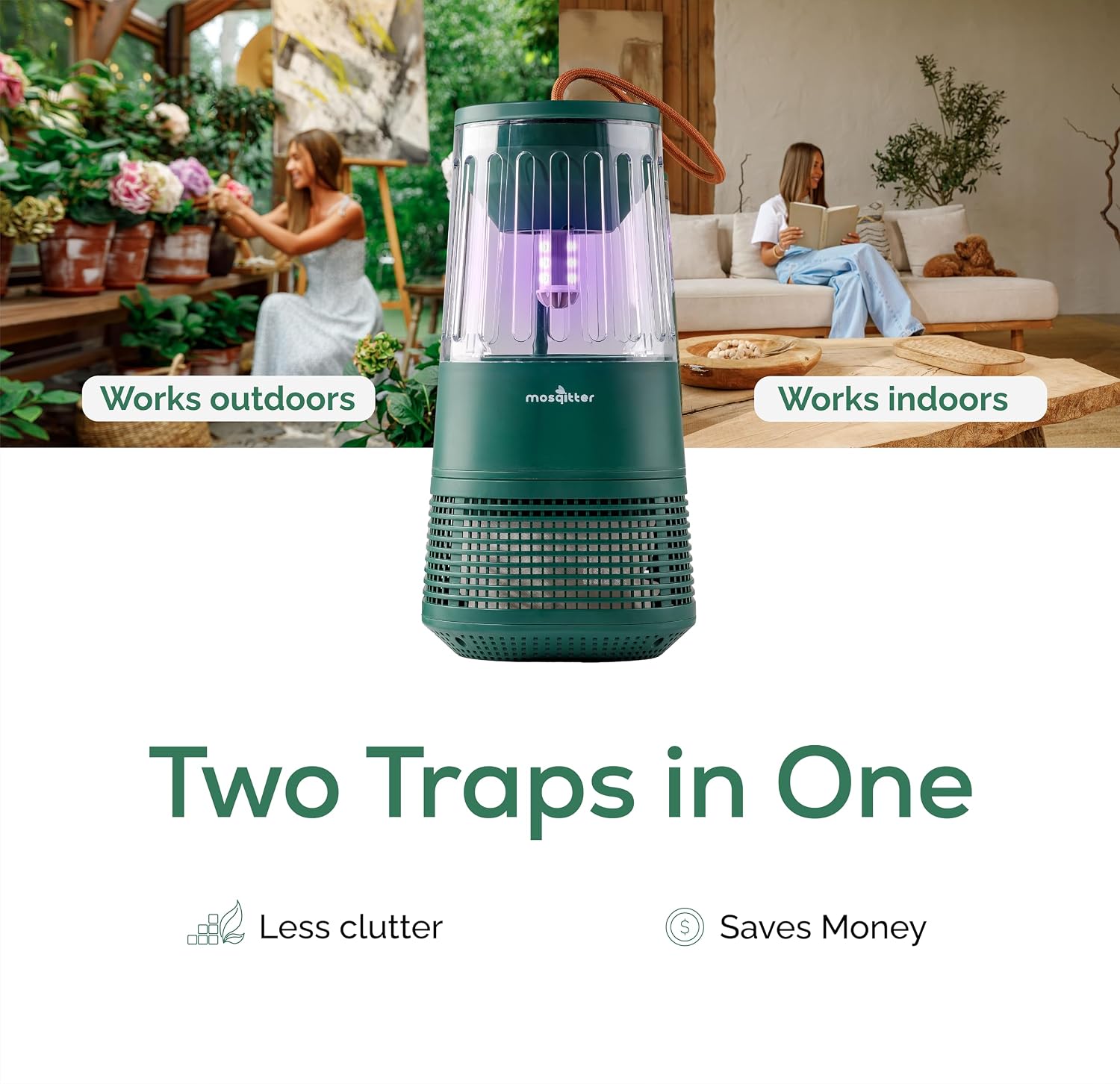 Mini, Mosquito Killer Outdoor, Indoor Flying Mosquito Trap, Indoor Bug Catcher Plug in, 1 Acre Coverage, Flying Insect Trap
