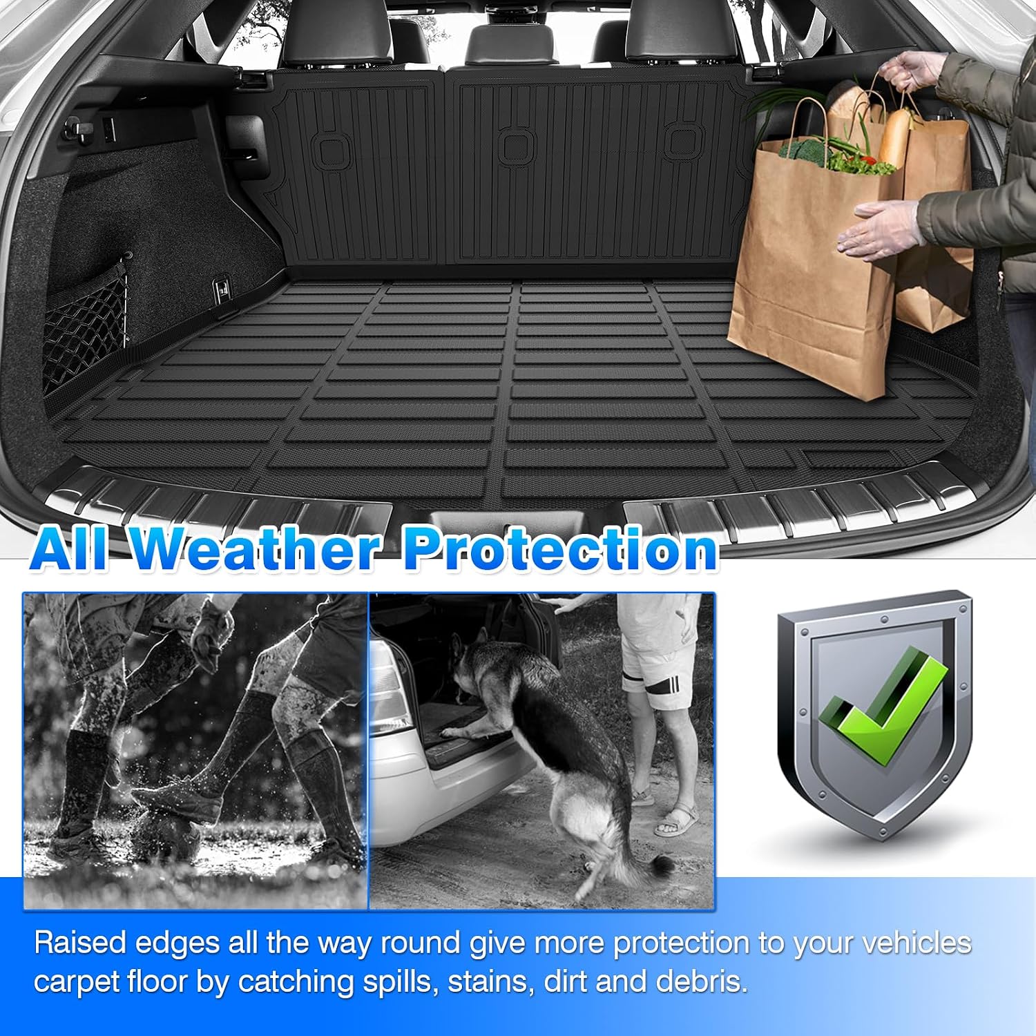 Cartist Floor Mats & Trunk Mats with Backrest Mats Fit for 2022-2025 2026 Lexus NX/NX250/NX350/NX350 F Sport/NX350h/NX450h+ Accessories All Weather Floor Mat(Not for Hybrid/Plug-in Hybrid)