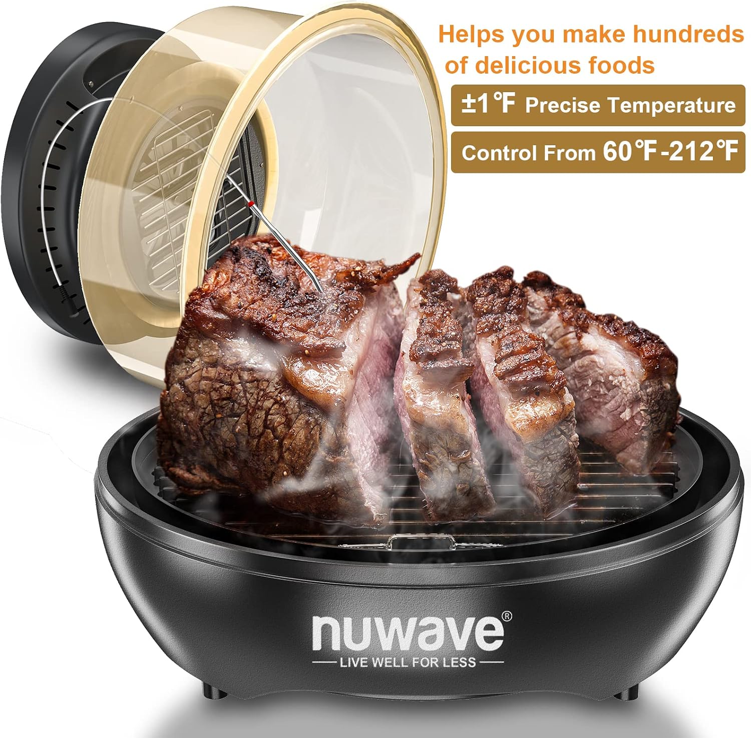 Nuwave Primo Infra-Red Grill Oven, Conduction, Convection & Infra-Red, Cook from Frozen without Defrosting or Preheating