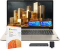 Lenovo IdeaPad 1 15.6' HD Business Laptop, Intel Celeron N4500, 20GB RAM, 1TB SSD+128GB eMMC, Intel UHD Graphics, Numeric Keypad, 1 Year Office 365, Wi-Fi 6, Win11 Pro, Sand, 1TB Docking Station Set