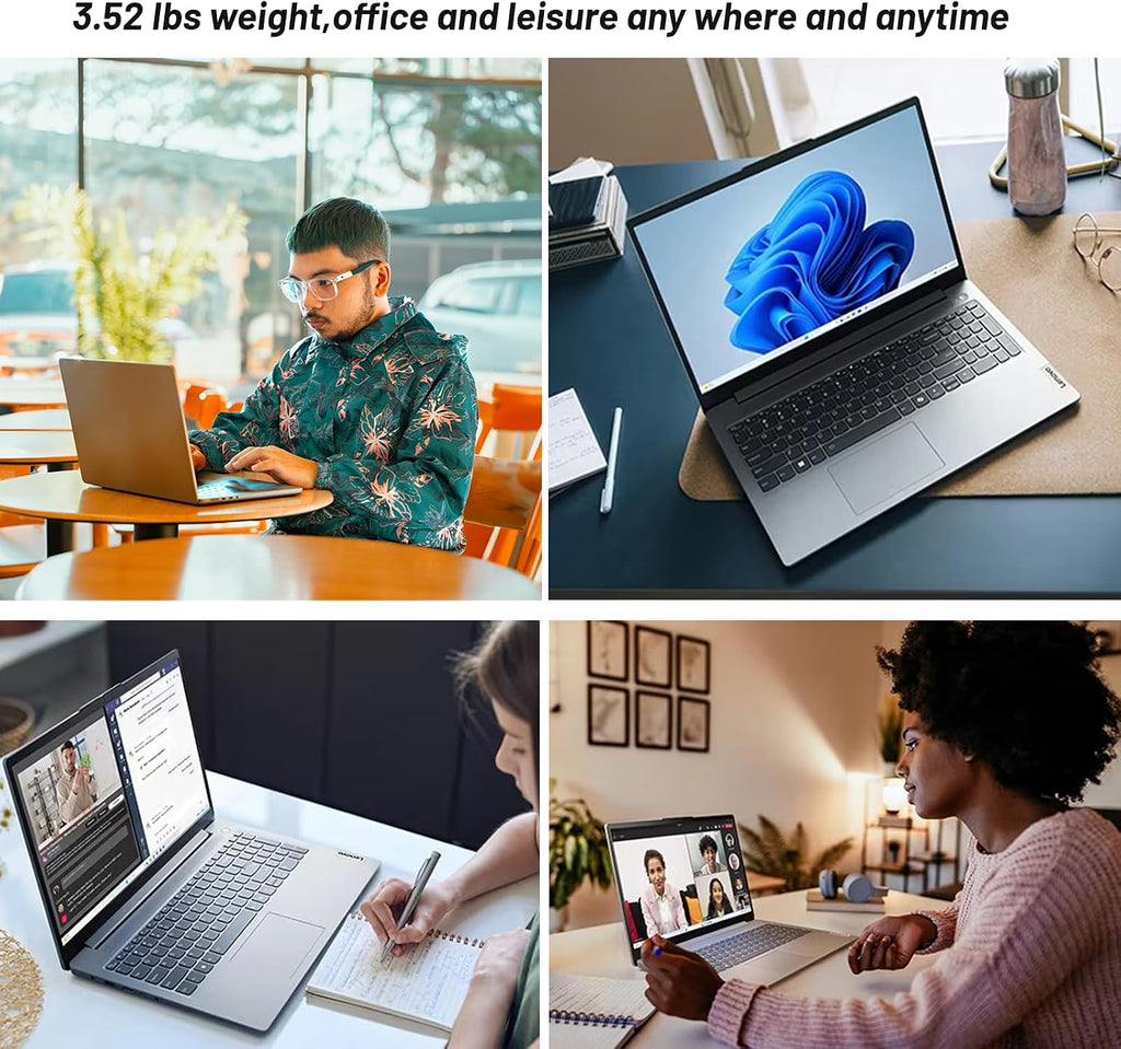 Lenovo Ideapad 1i 15.6' Touch Laptop, Intel Core i3-1215U, 15.6'' FHD Touchscreen Display, 8GB RAM, 256GB SSD, Intel UHD Graphics,Wi-Fi, HDMI, Windows 11 Home, Cloud Gray