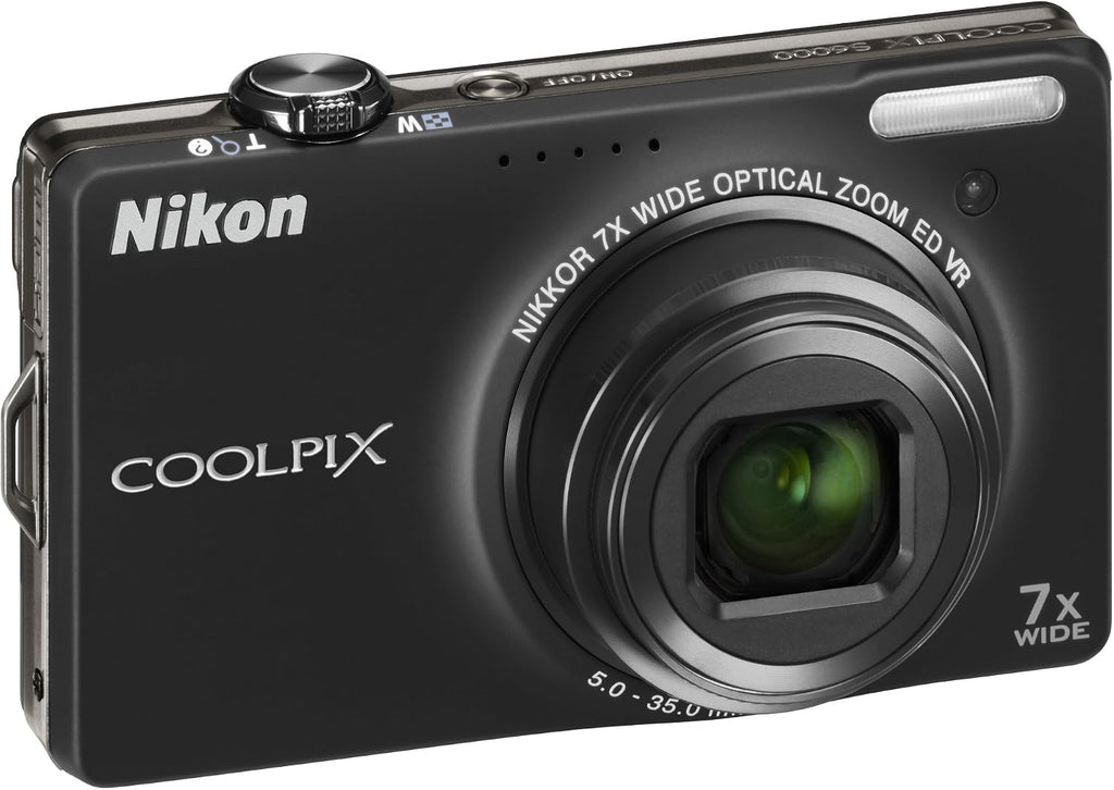 Nikon Coolpix S6000 14 MP Digital Camera with 7x Optical Vibration Reduction (VR) Zoom and 2.7-Inch LCD (Black)