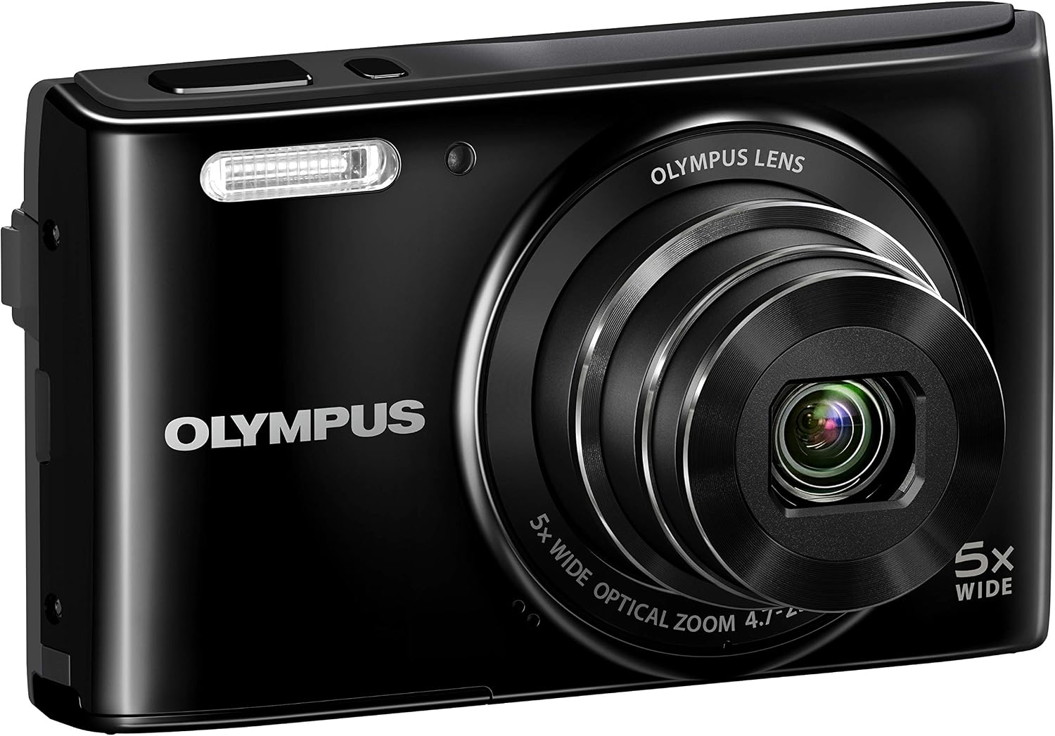 Olympus Stylus VG-180 16-Megapixel 5X 26mm Wide Optical Zoom 2.7 Inch LCD - Black