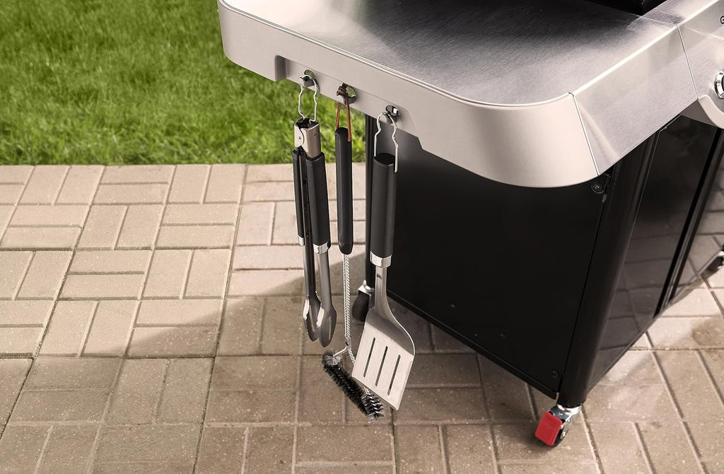 Weber Genesis E-315 Natural Gas Grill for Outdoor Cooking, 3 Burners, Black – Porcelain-Enameled, Cast-Iron Grates, PureBlu Burners