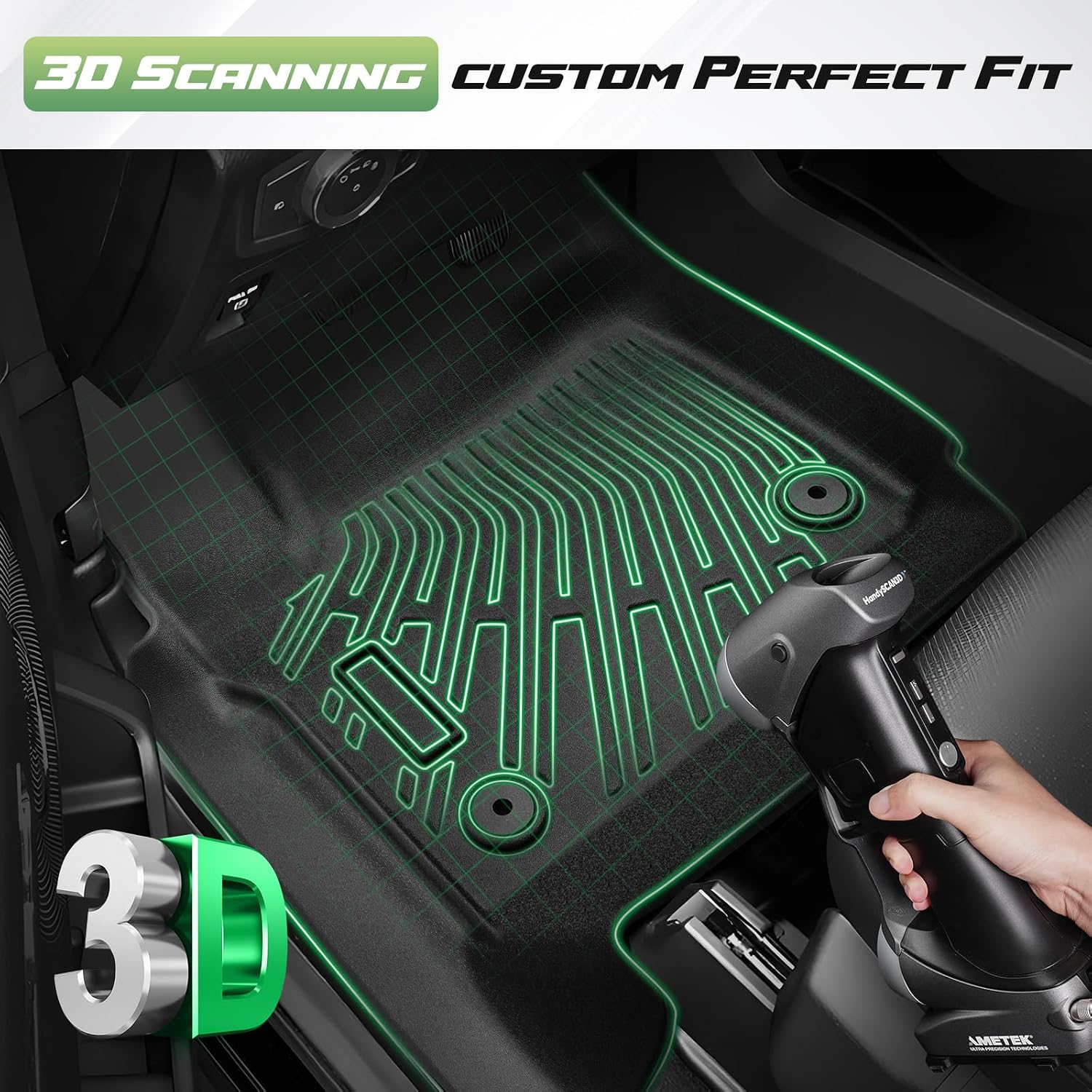Cartist Floor Mats and Cargo Liner Fit for Ford Expedition MAX (8 Seats-2 Row Bench Seat) 2018-2024 All Weather Floor Mat Expedition Accessories Heavy Duty Carpet Protection (Only Fit MAX)