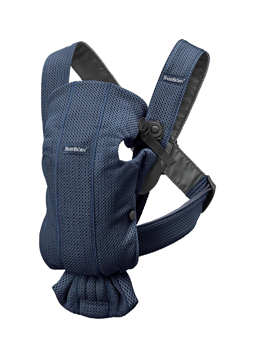 BabyBjörn Baby Carrier Mini,Navy Blue, 3D Mesh | Newborn Carrier (7-15 lbs), Ergonomic, Easy-to-Use