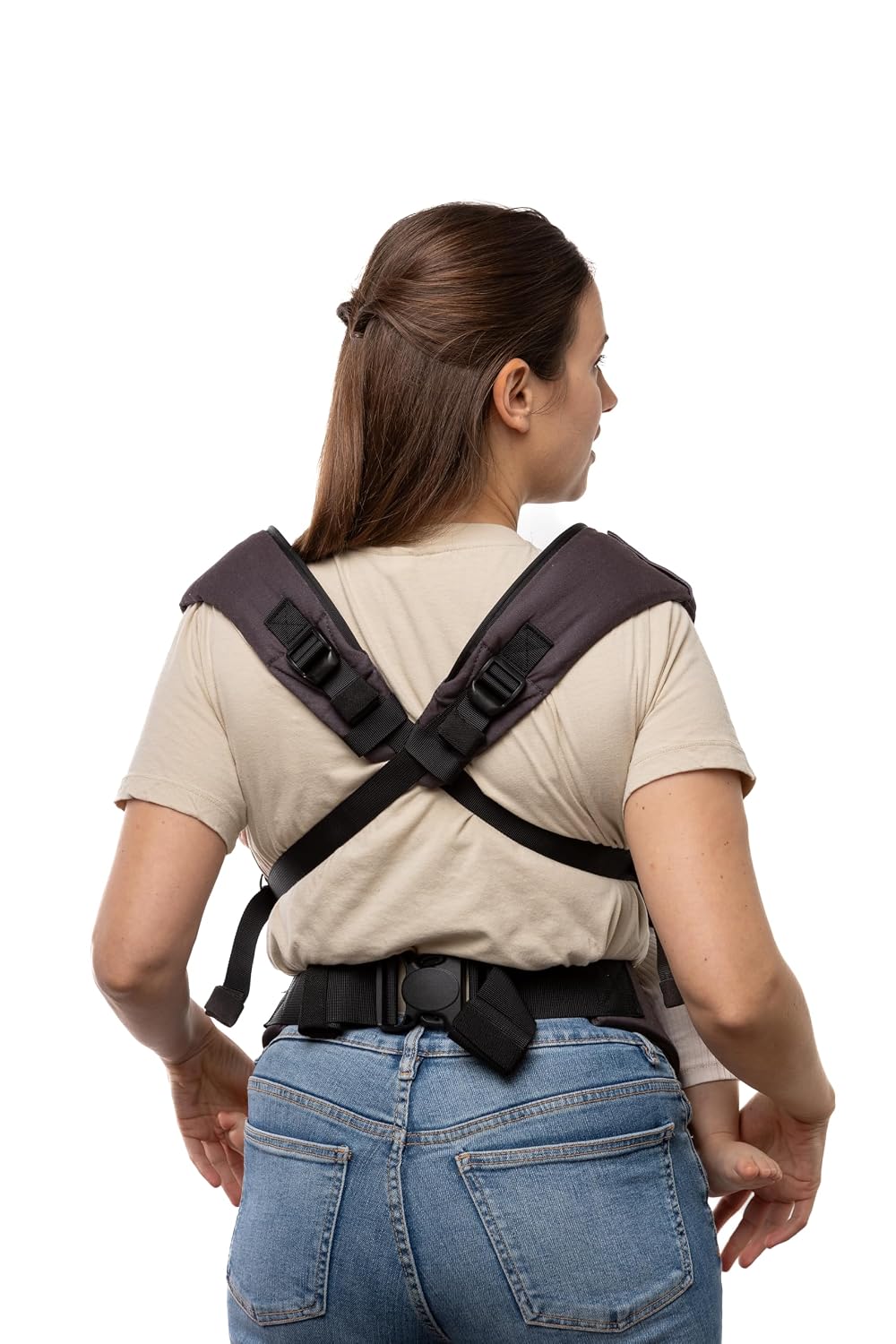 Boba X Baby Carrier - Newborn to Toddler Adjustable, 2-in-1 Convertible Front and Backpack Carrier 7 to 45 lbs, Ergonomic Baby Carrier with Crossable Straps (Charcoal)
