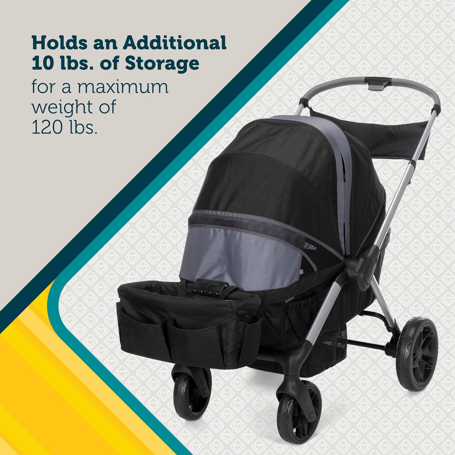Safety 1st Summit Wagon Stroller fits 2 Kids Includes Removable Child Tray and 2 Cup Holders, Wave Runner (CV450HBO)