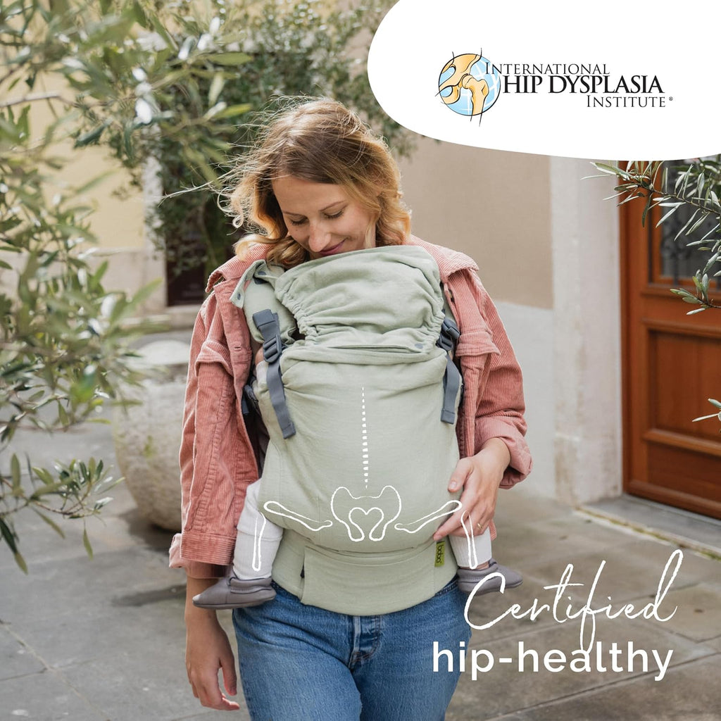 Boba X Baby Carrier Newborn to Toddler - Breathable Linen Blend, Certified Hip Healthy, Lightweight, Petite to Plus Size 7-45 lbs, Micro-Adjustable Baby Carrier from Newborn (Linen Willow)