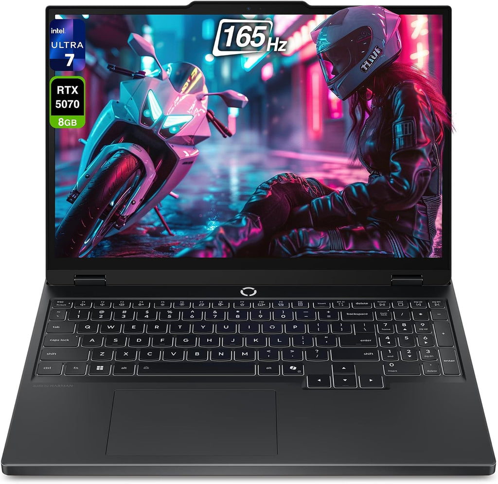Lenovo Legion 5i Gen 10 Gaming Laptop, Intel Ultra 7-255HX, 16 GB DDR5 RAM, 2 TB PCIe SSD, 15.1' WQXGA (2560x1600) Display, Nvidia G-Force RTX 5070, 24-Zone RGB Keyboard, W11 Home, Eclipse Black