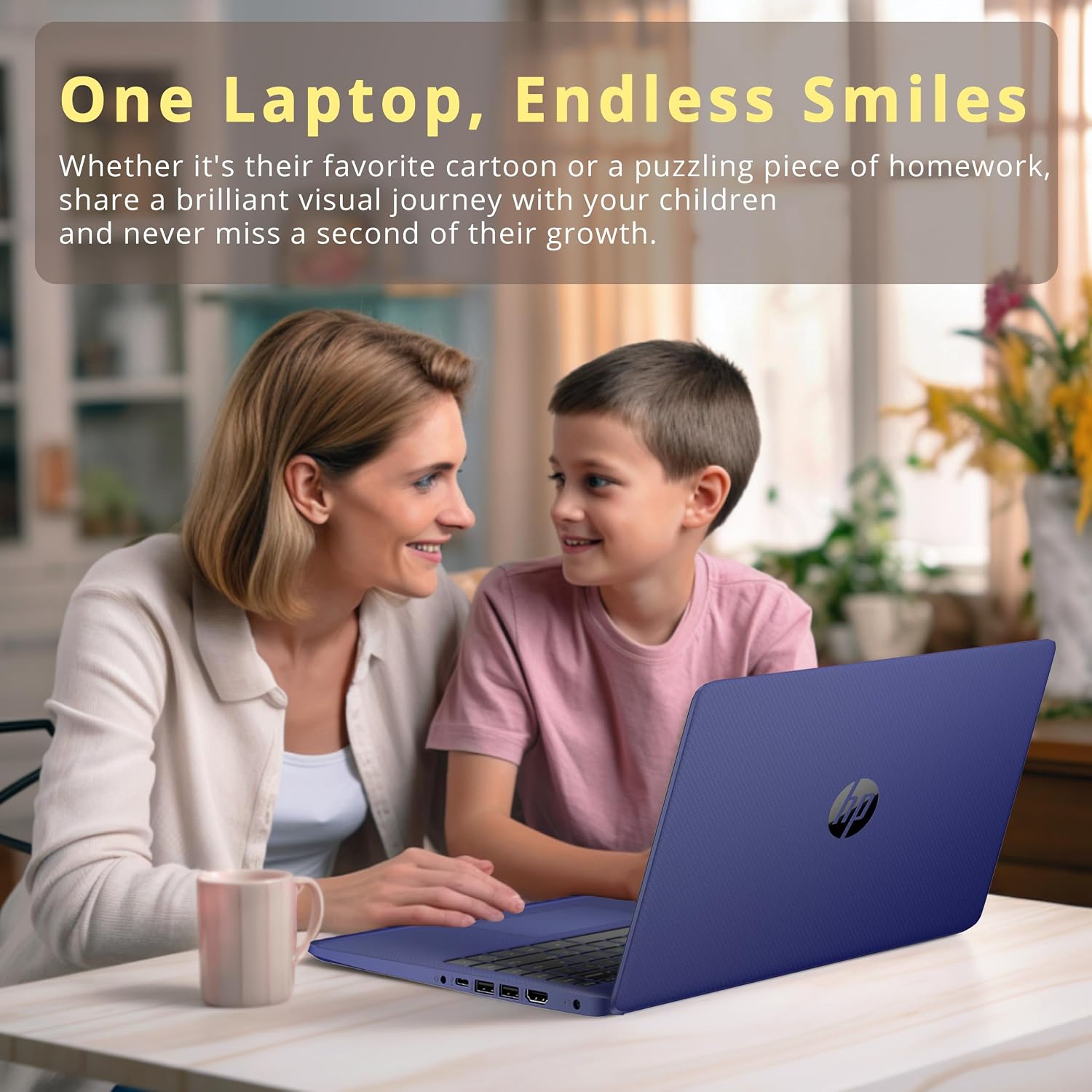 HP Stream 14' Micro-Edge HD Touchscreen Laptop, Intel Celeron N4020, 16GB RAM, 64GB eMMC, Wi-Fi 5, Bluetooth, Windows 11, Blue (Renewed)