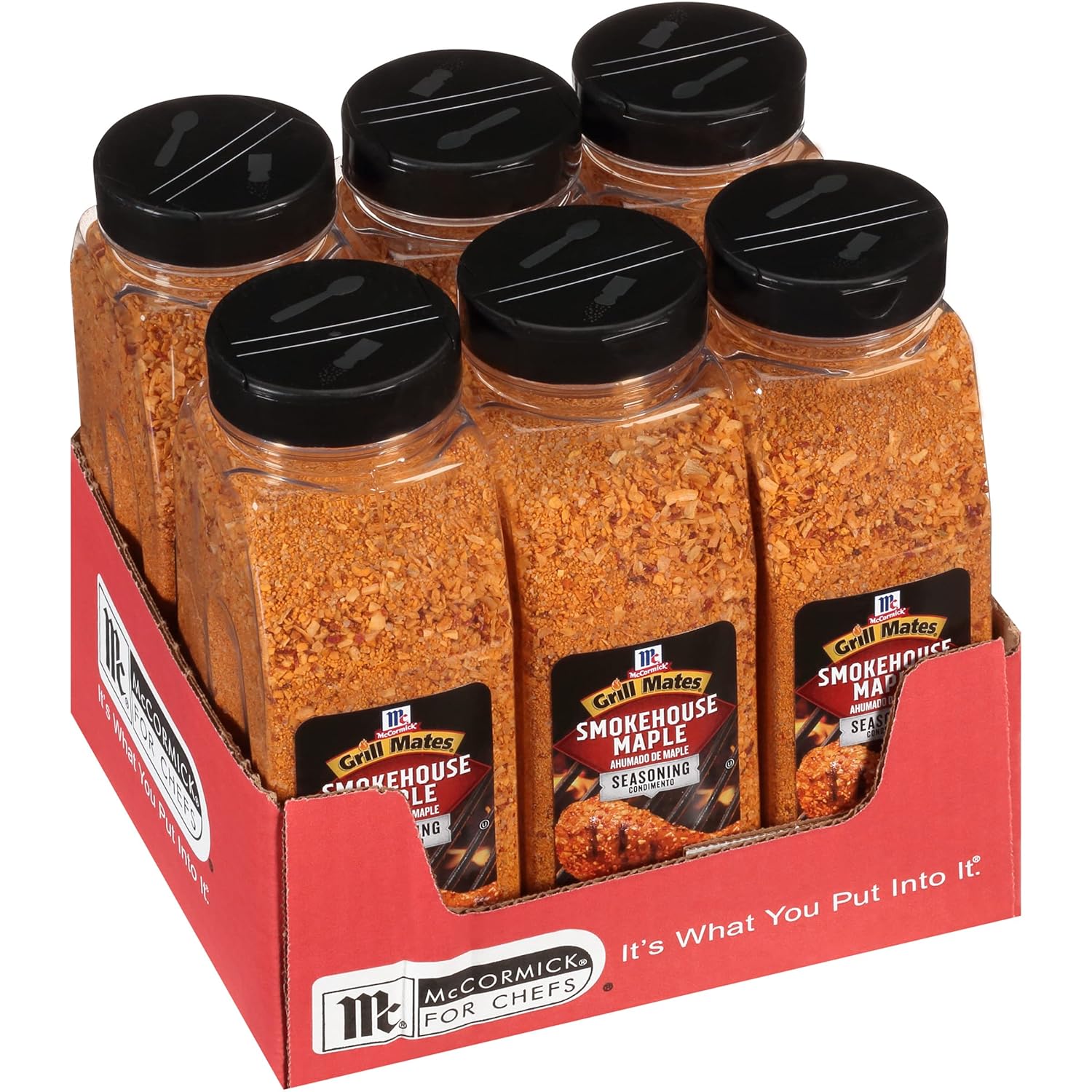 McCormick Grill Mates Smokehouse Maple Seasoning, 28 oz (Pack of 6) - Six 28 Ounce Containers of Smokehouse Maple Seasoning, Perfect on Pork Chops, Chicken, Burgers and More