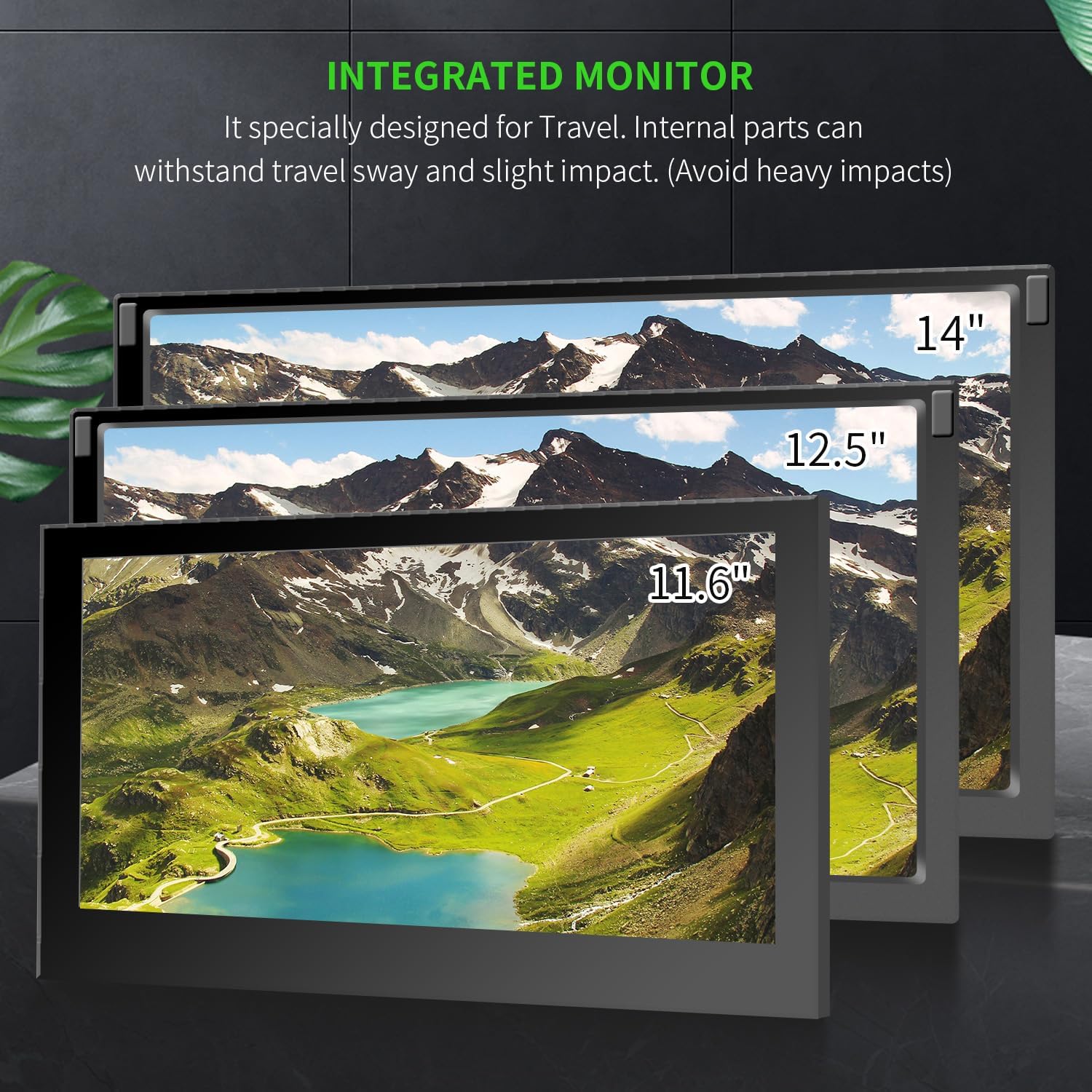 G-STORY 14'' Portable Monitor for Xbox Series S – 1TB SSD Black, 1080P Portable Gaming Monitor IPS Screen for Xbox Series S（not Included） with Two HDMI, HDR, Freesync, Game Mode, Travel Display