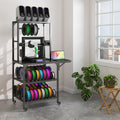 ZeHuoGe 3D Printer Stand, Heavy Duty 3D Printer Table Stand with Filament Storage Rack, T-Shaped Spools Holder Rack with Wheels,3D Printer Workbench for 3D Printing Studio
