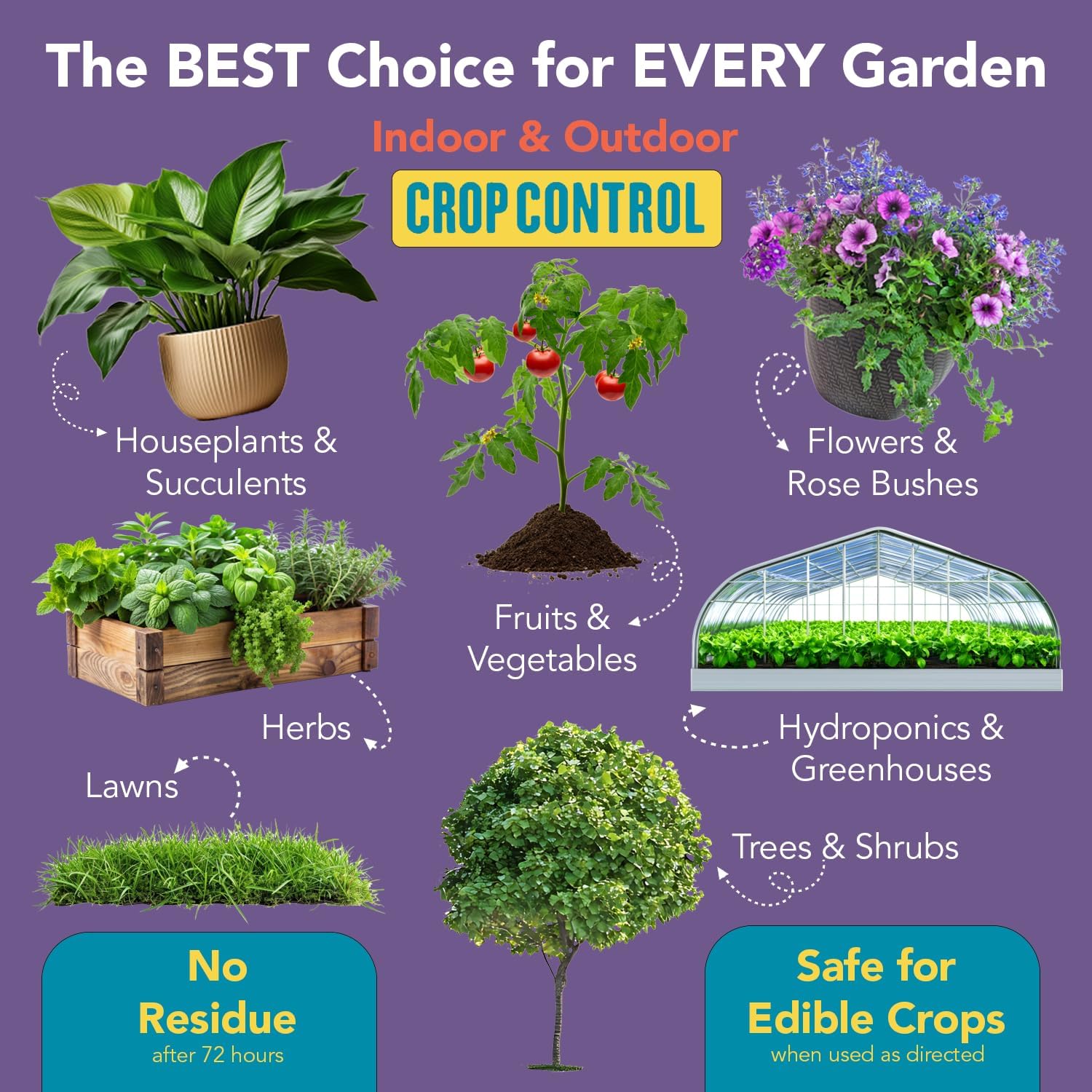 Trifecta Crop Control Super Concentrate All-in-One Natural Pesticide, Fungicide, Miticide, Insecticide, Help Defeat Spider Mites, Powdery Mildew, Botrytis, Mold and More on Plants 32 OZ