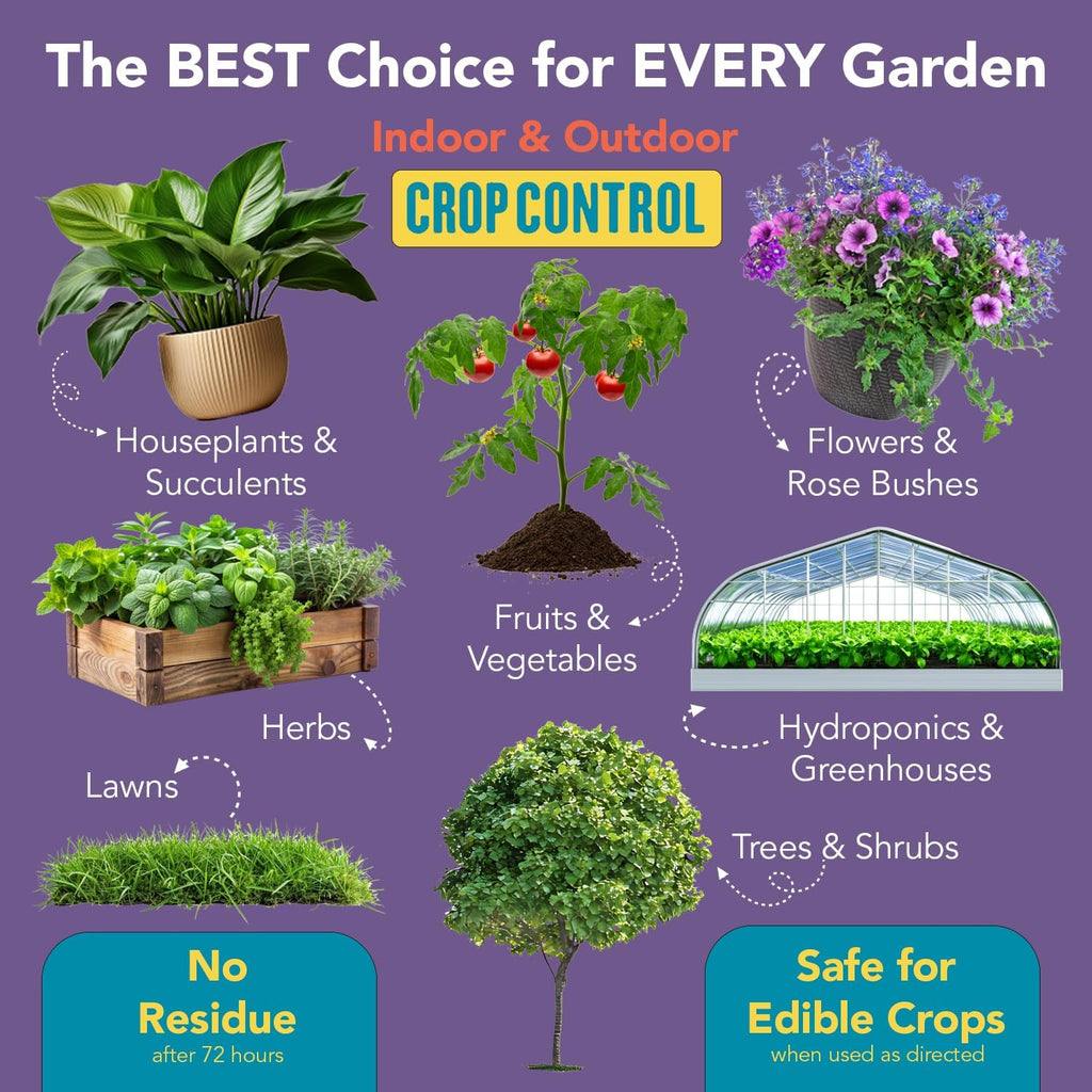 Trifecta Crop Control Super Concentrate All-in-One Natural Pesticide, Fungicide, Miticide, Insecticide, Help Defeat Spider Mites, Powdery Mildew, Botrytis, Mold, and More on Plants - Gallon
