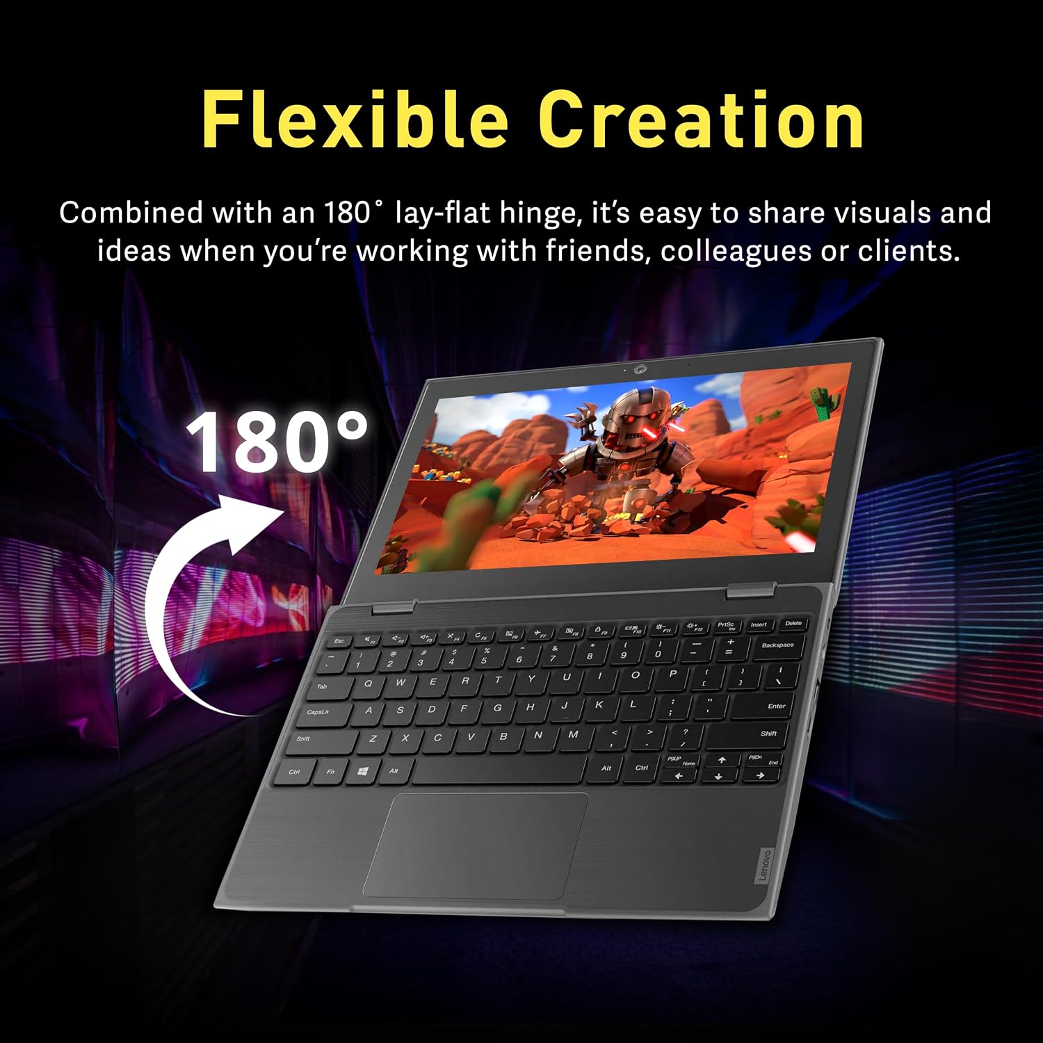 Lenovo Chromebook 100e (2nd Gen) 11.6' HD Laptop, MediaTek MT8173C, 4GB LPDDR3, 32GB eMMC, Integrated PowerVR GX6250, 720P HD Webcam, WiFi 5, Chrome OS, Black (Renewed)