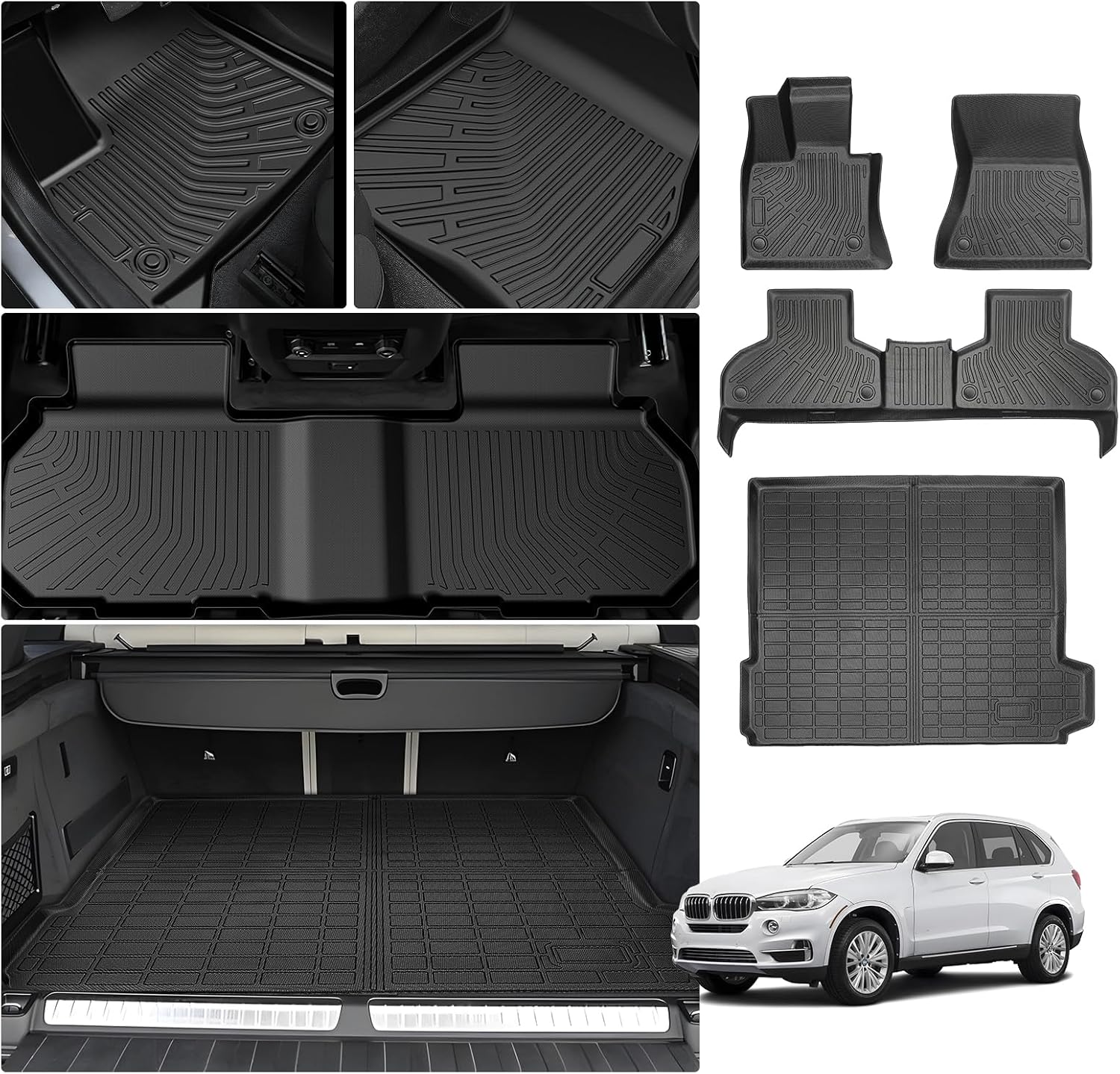 Cartist Floor Mats for BMW X5 2014 2015 2016 2017 2018, All Weather Cargo Liner for BMW X5 Accessories, Heavy Duty Car Mats, Car Accessories