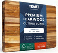 Teakhaus Cutting Board - Large (L) Teak Wood Cutting Board 20'L x 15'W x 1.5' Thick - Professional-Grade Reversible Edge Grain Wood - Knife Friendly - FSC Certified
