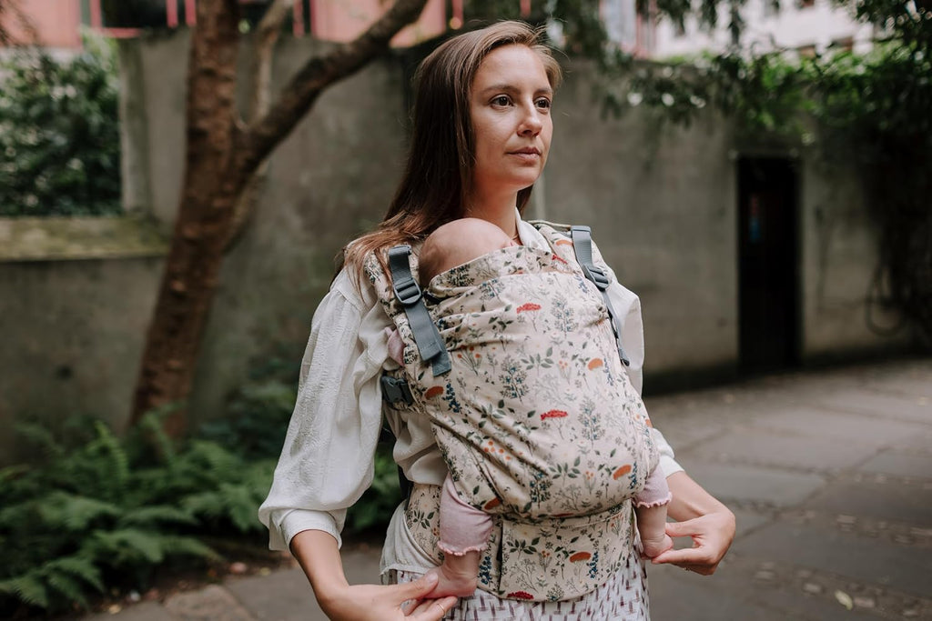 Boba X Baby Carrier - Newborn to Toddler Adjustable, 2-in-1 Convertible Front and Backpack Carrier 7 to 45 lbs, Ergonomic Baby Carrier with Crossable Straps (Winter Garden)