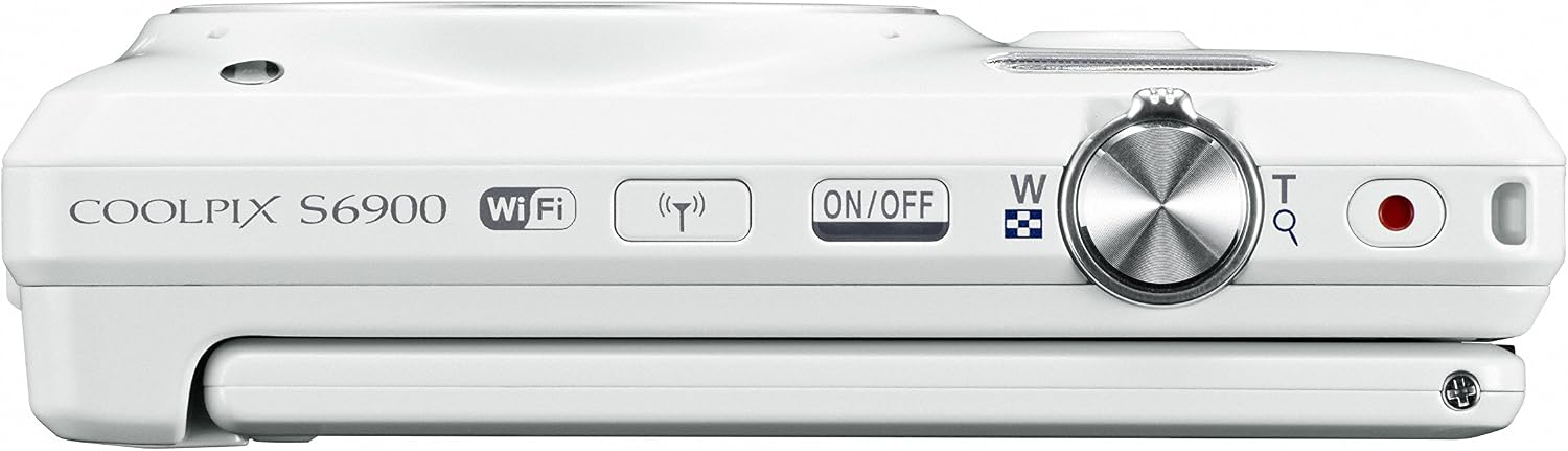 Nikon COOLPIX S6900 16MP Digital Camera with 12x Zoom, Natural White (International Version, No Warranty)