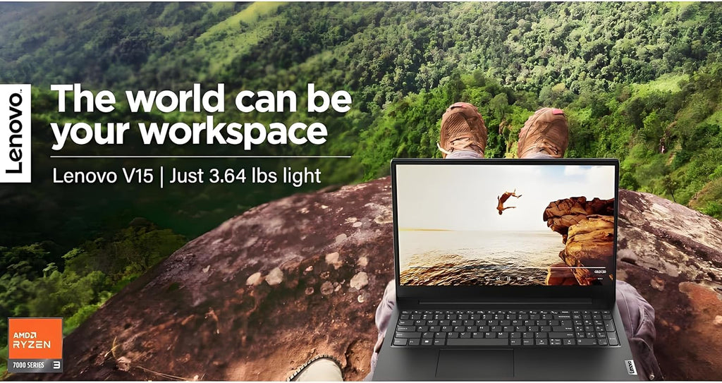 Lenovo 2026 New V15 Laptop for Student & Business, Powerful AMD Ryzen 3 7320U (Beat i7-1065G7), 15.6 inch FHD, 16GB RAM, 1TB SSD, Ethernet Port RJ-45, Windows 11 Pro, Long Battery Life, No Mouse