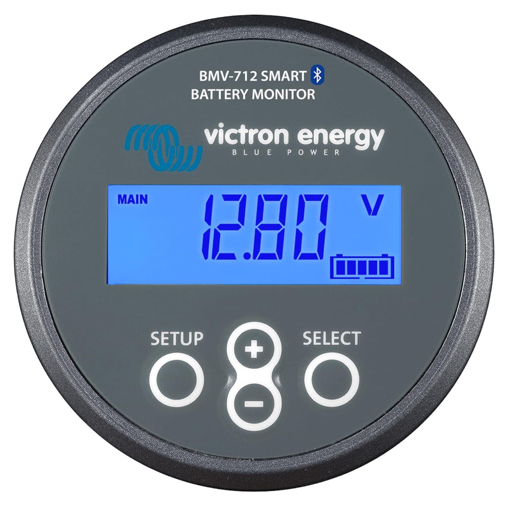Victron Energy BMV-712 Smart Battery Monitor with Shunt - 6.5-70 VDC - Display, Bluetooth and Detailed in-App Insights- Grey