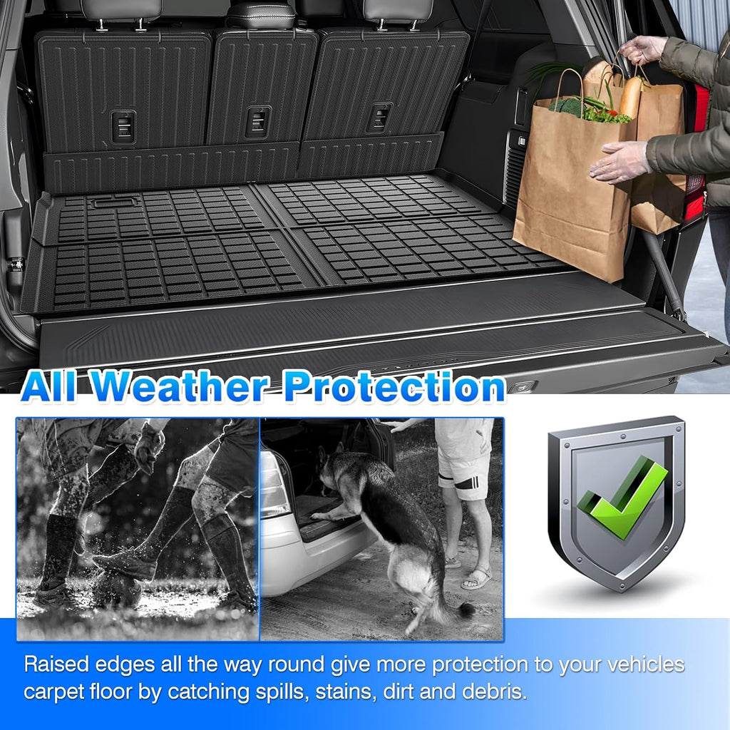 Cartist Ford Expedition max Floor Mats for 2025 2026 Expedition max (7 Seats) Accessories All-Weather Waterproof Car Floor Mats & Cargo Liner for Ford Expedition max 2025 2026