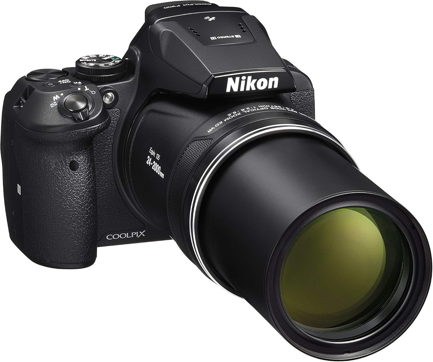 Nikon COOLPIX P900 16MP Zoom Digital Camera with 83x Optical Zoom, Built-in Wi-Fi and NFC (Black) (Certified Refurbished)