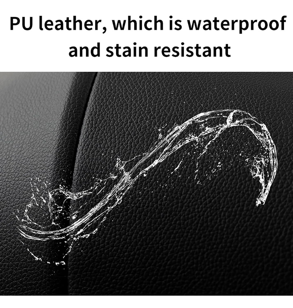 PU Leather 2 in 1 Baby Stroller, Convertible Pram, Reversible Standard Stroller, Portable Buggy, Infant Carriage, Foldable High Landscape Pushchair Toddler Newborn (2US518-Khaki)