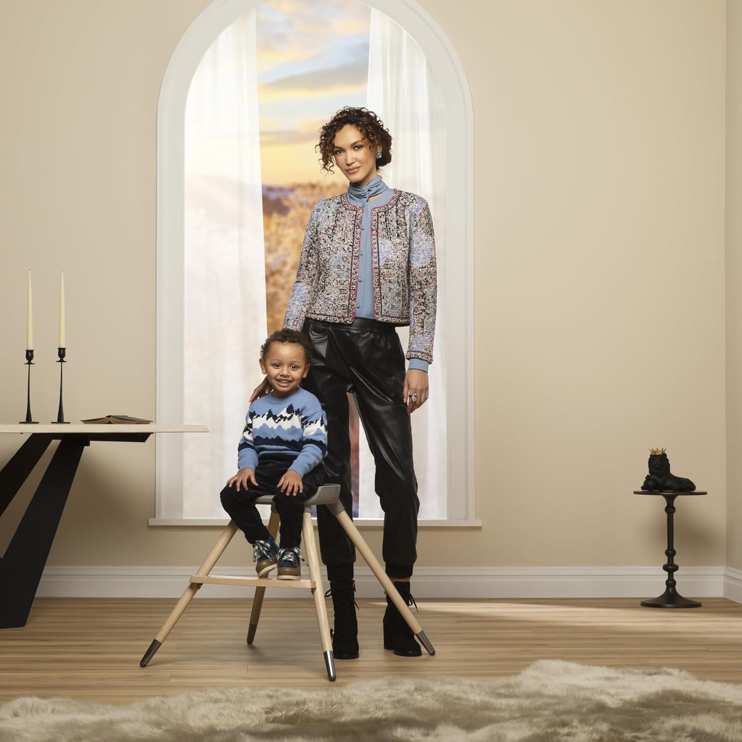 Maxi-Cosi Kiskadee 360 Rotating High Chair, 7 Modes, Infant to 5 Years up to 50 lbs, ClipQuik Magnetic Clip, 3-Position Tray, Washable Pad, Infant Recline, Booster Seat, Child Stool, Onyx Heritage