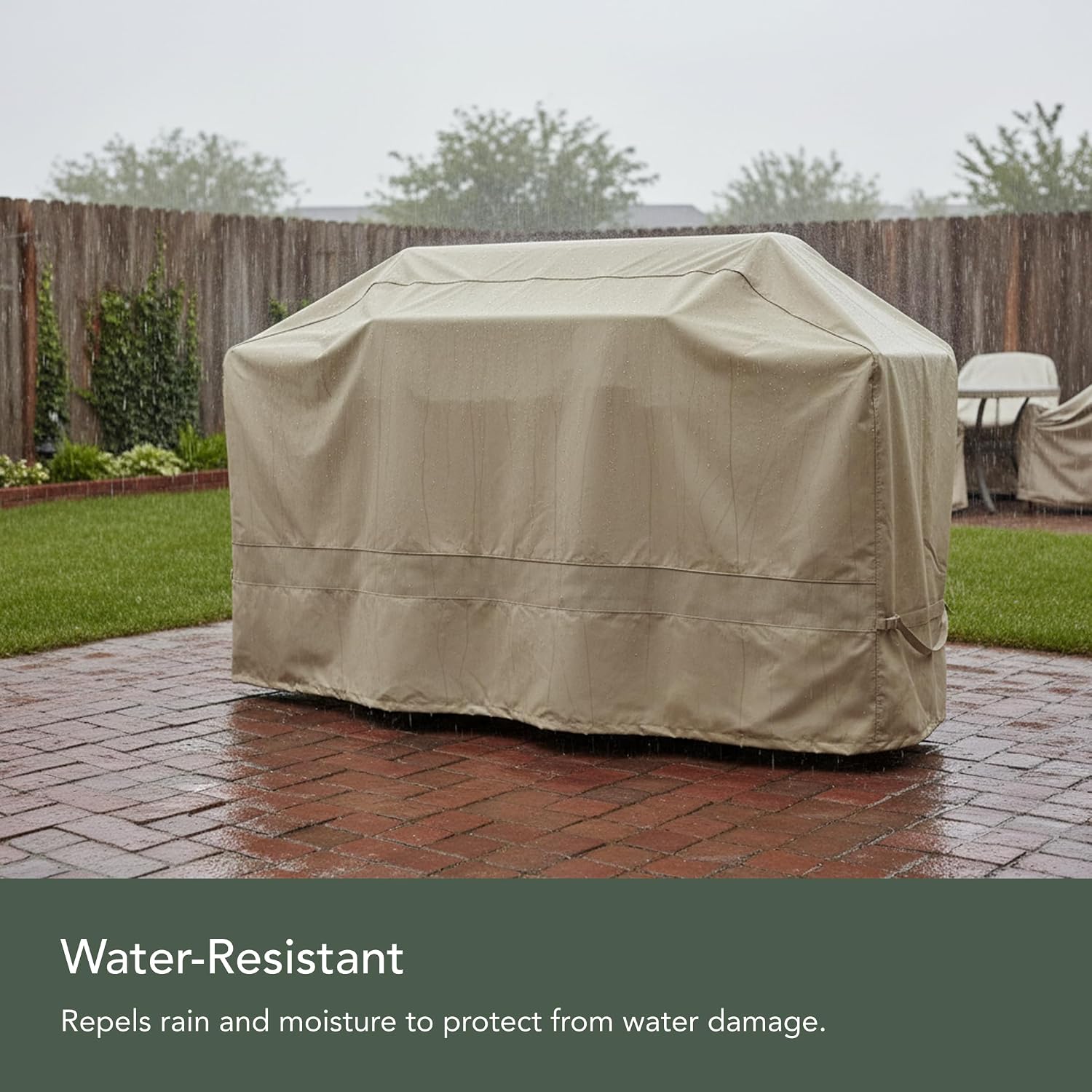 Covermates Elite Island Grill Cover - Weather-Resistant BBQ Grill Protection, Heavy-Duty Outdoor Cover with Mesh Vents for Year-Round All-Weather Durability, 86 Inch, Khaki